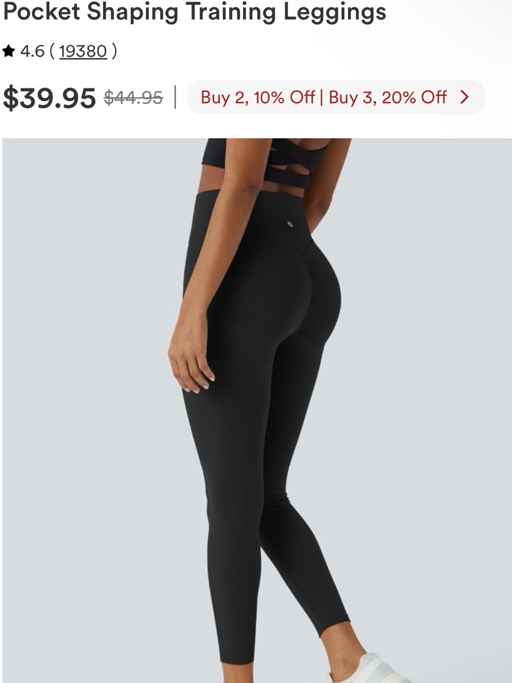UltraSculpt High Waist Full Length Scrunch Butt Lifting Tummy Control Leggings